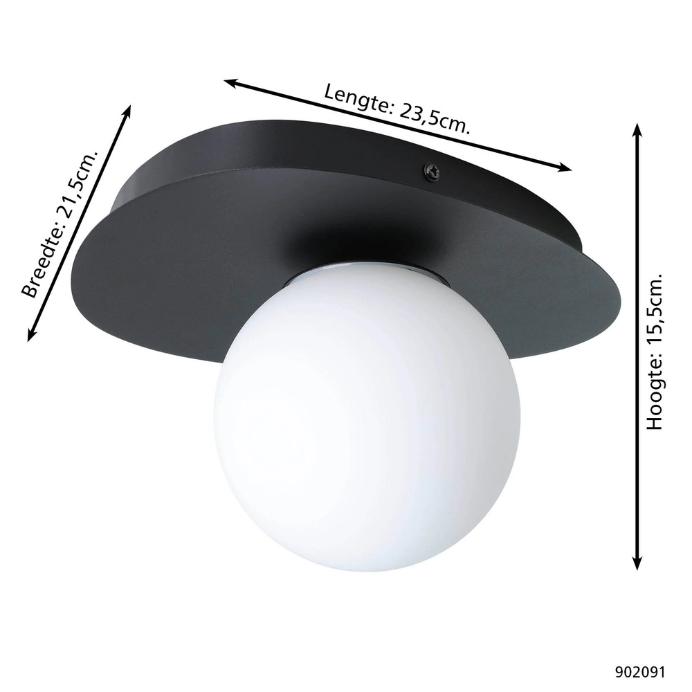 Deckenlampe Castrovido Single Schwarz Eglo 9008606360680