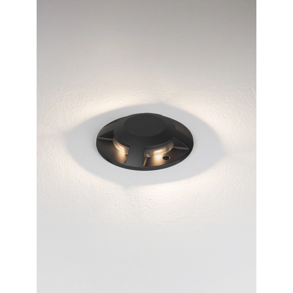 Flach montierter Bodenspot Grado schwarz - 13W Lyora 5212017497918