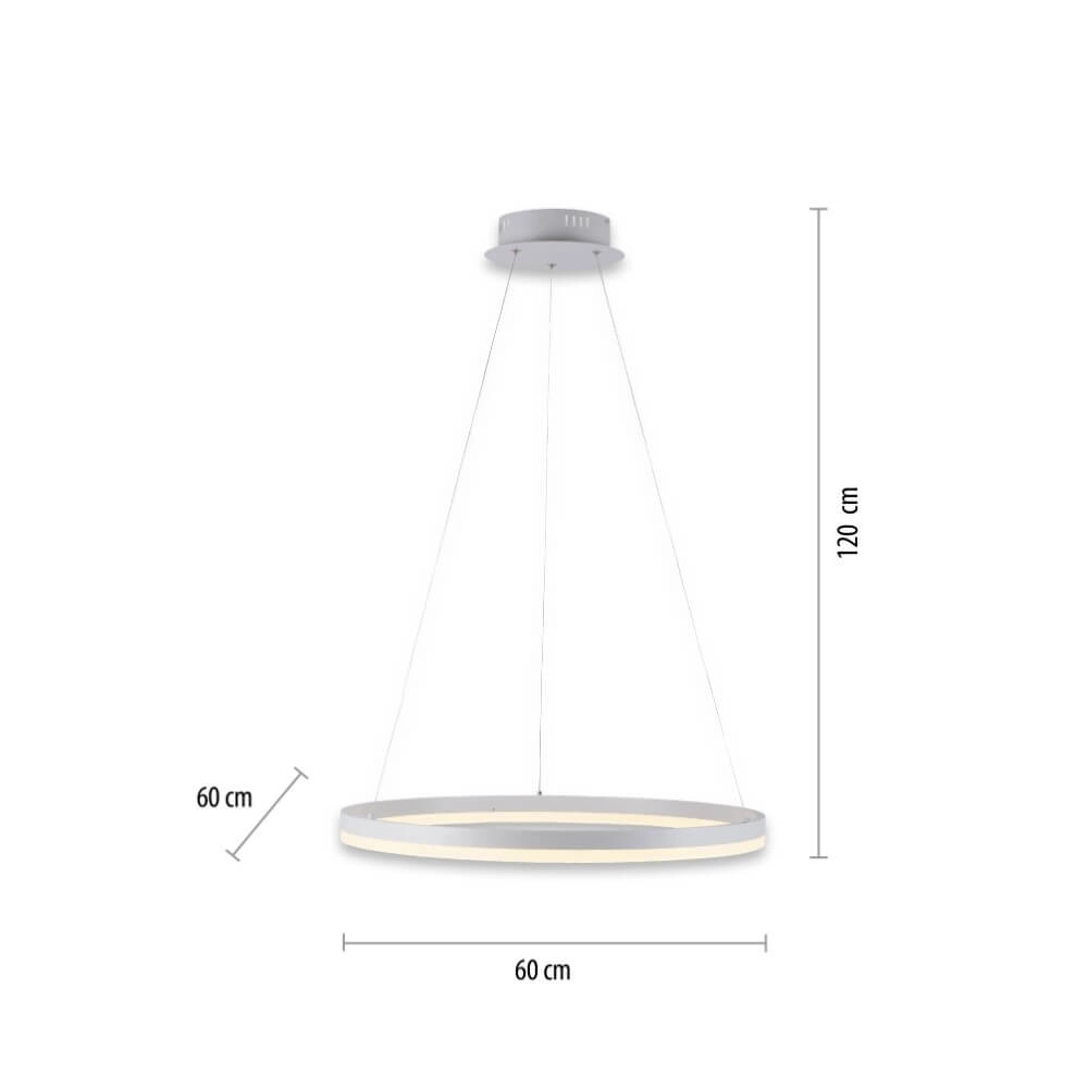 Moderne Hängelampe Titus Ø 60cm weiß Paul Neuhaus 4012248365366