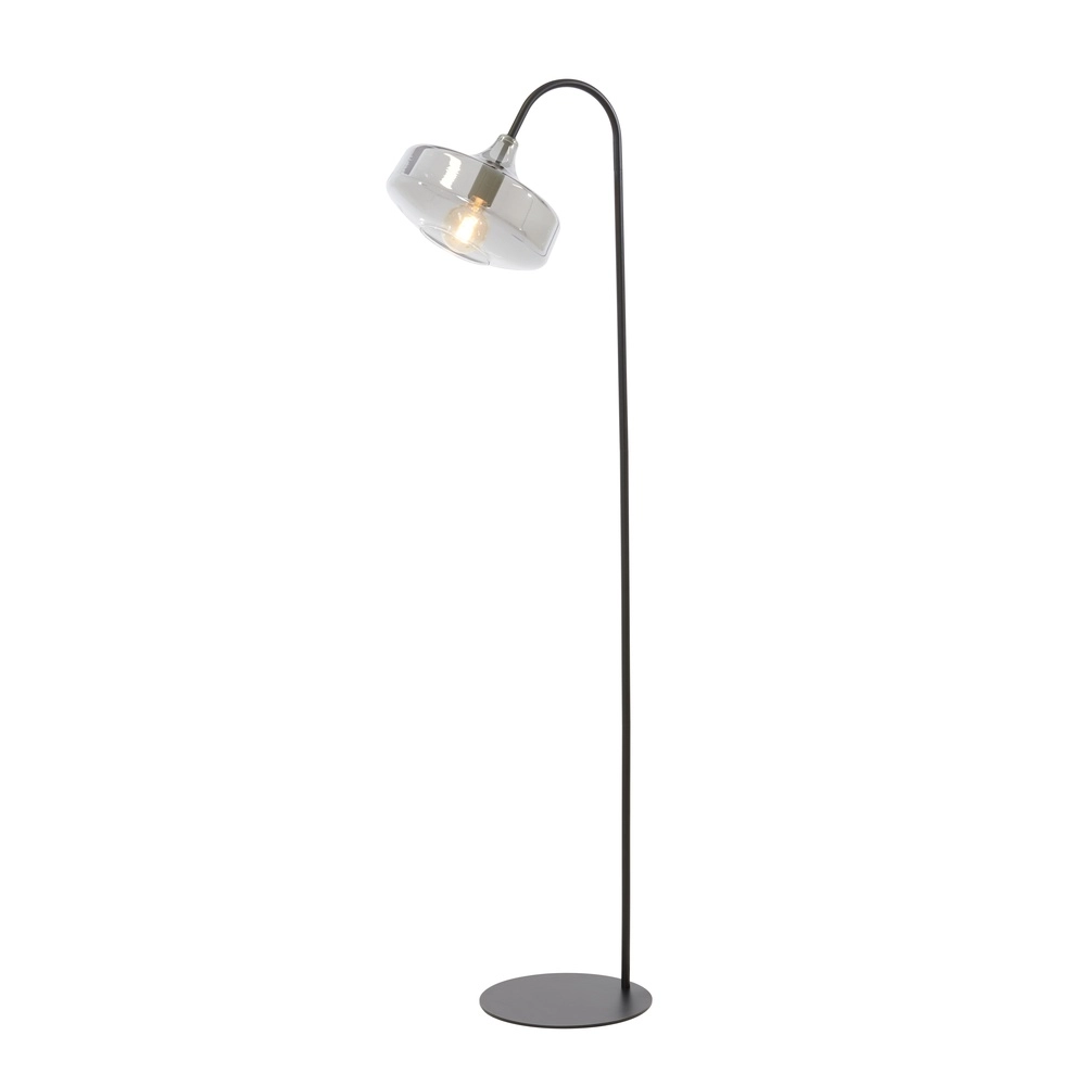 Glas-Stehlampe Solna Schwarz Light & Living 8717807696566