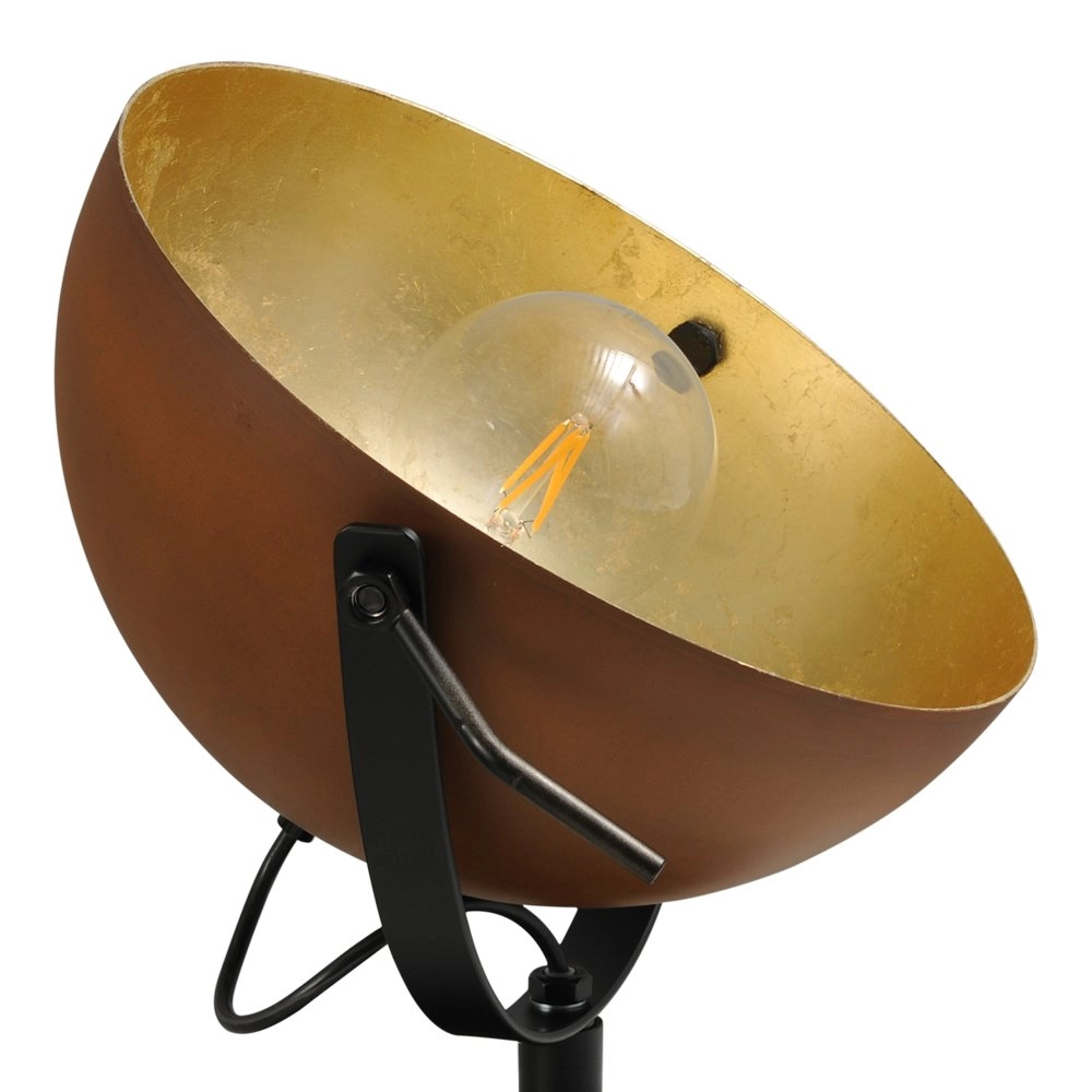 Tischlampe Industria Uplighter 30 cm rostbraun mit altem gold Masterlight 8718121236674