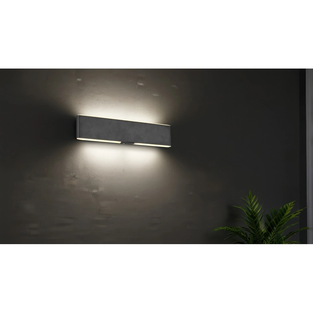 Moderne Wandleuchte Conchita schwarz 32cm Trio 4017807655643