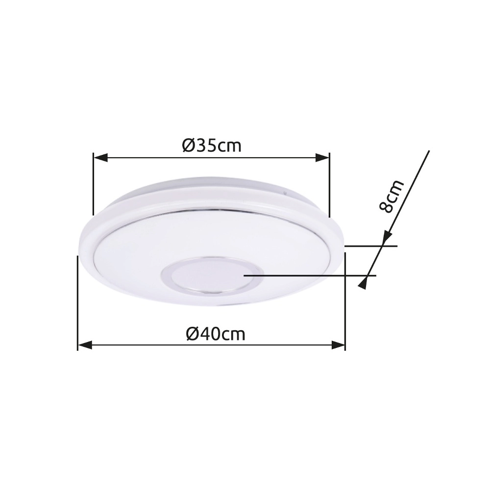 Plaffoniere Connor Design weiß Ø 40 cm verstellbar Globo 9007371386499
