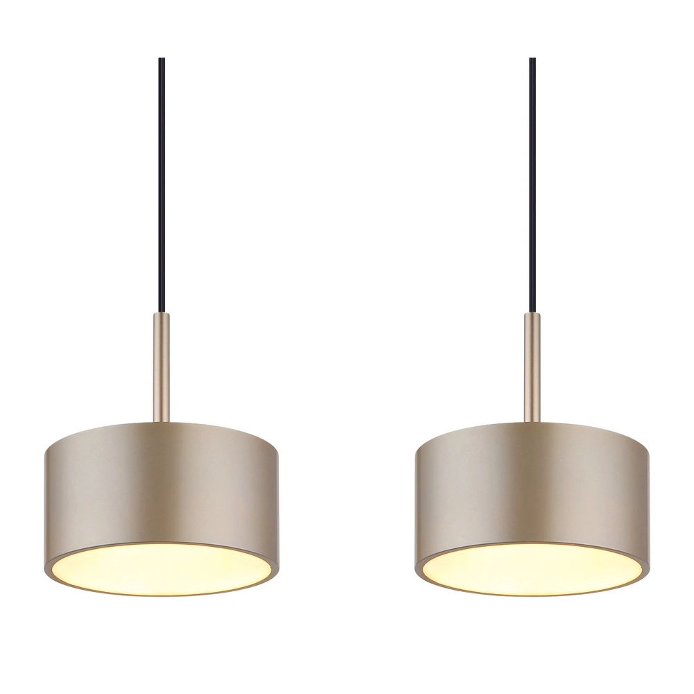 4-Licht Pendellampe Raymond schwarz mit Champagner Globo 9007371531875