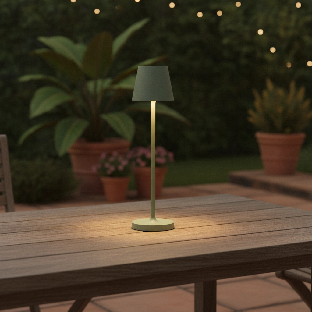 Tischlampe Petit olivgrün wiederaufladbar