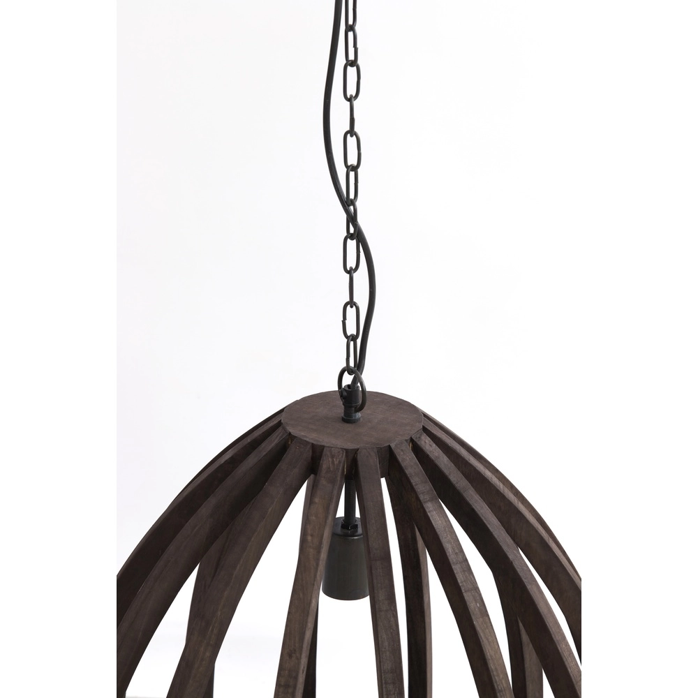 Holz-Pendellampe Barsia Ø 50cm – Walnussfarbe Light & Living 8717807701055