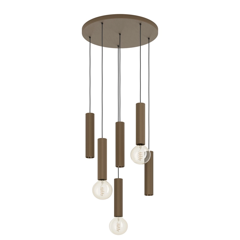 Design-Pendellampe Fariolo bronzene 6-Fenster Ø 48 cm