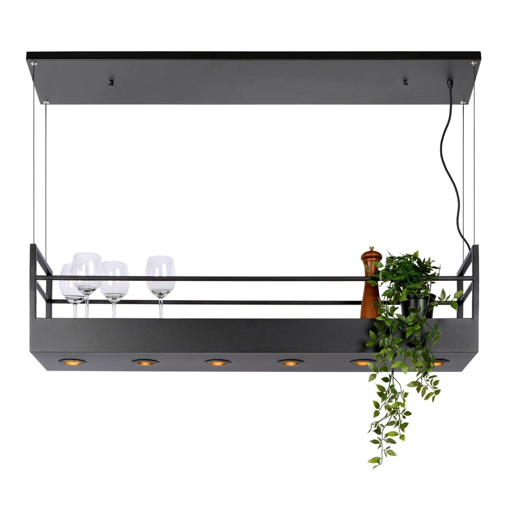 Schwarze Pendellampe Miravelle Konstruktion Lucide 5411212211439
