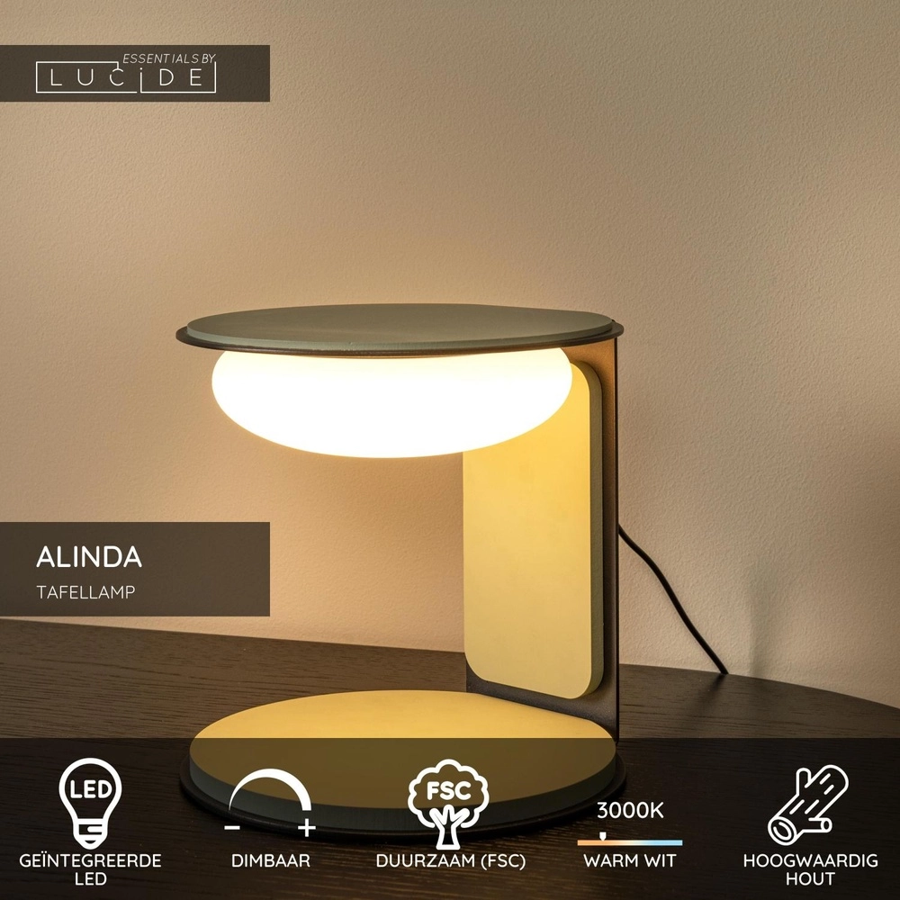 Design-Tischlampe Alinda Ø 20cm grün Lucide 5411212771605