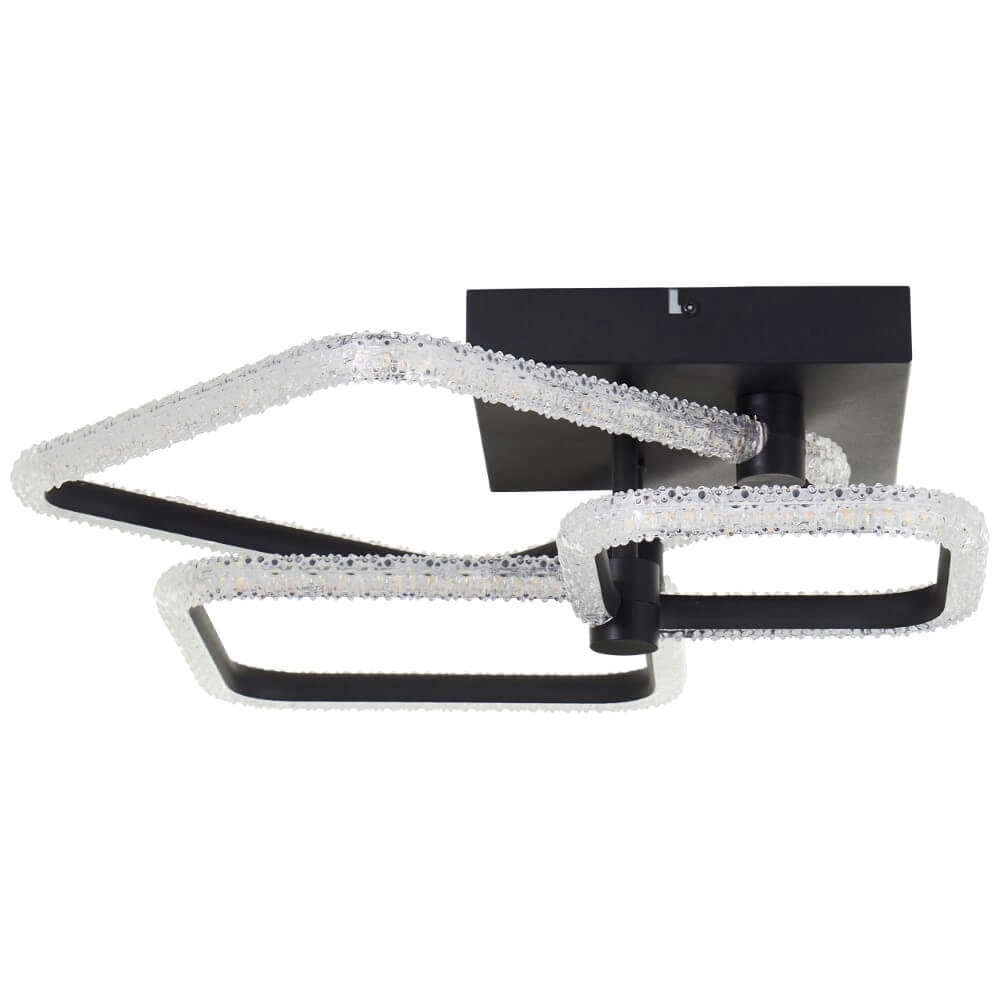 Quadratische Deckenleuchte Aydin Schwarz Brilliant 4004353442070