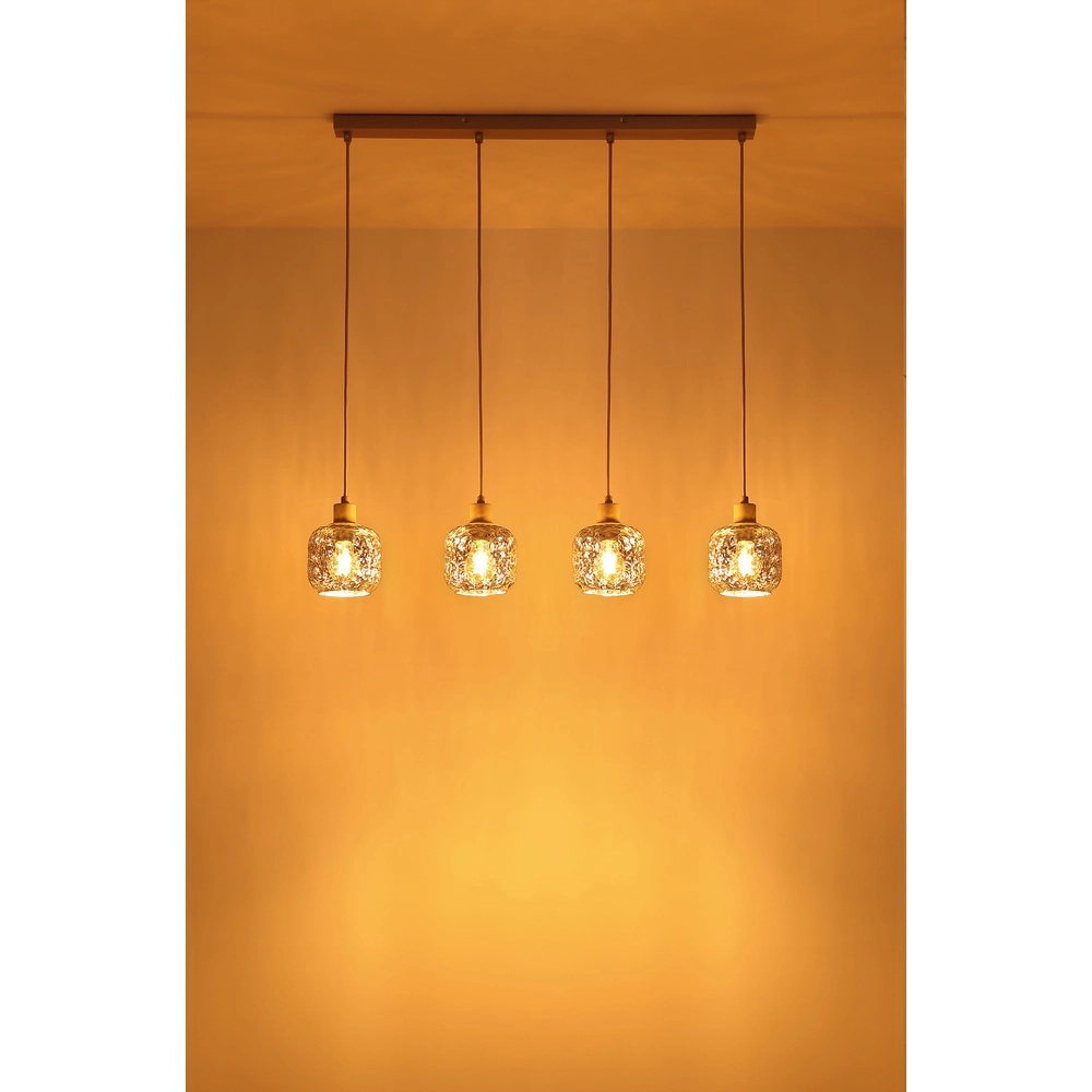 4-Licht Pendellampe Antonio Sandbraun Globo 9007371578726