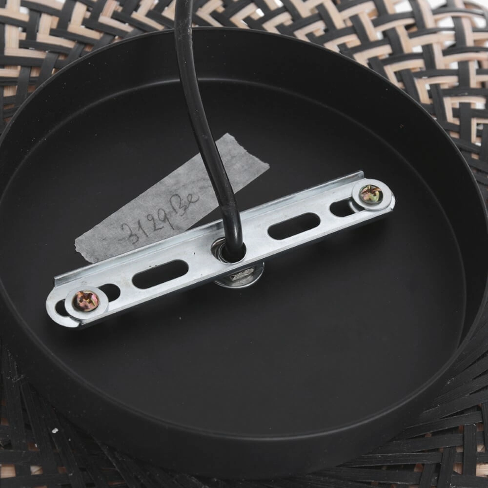 Schwarze Deckenlampe aus Bambus Maze Ø 40cm Steinhauer 8712746147223