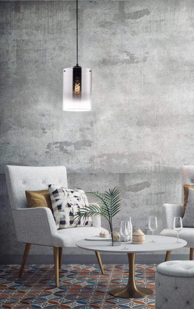 Hängelampe Samu Rauchglas Fischer & Honsel 4003694608954