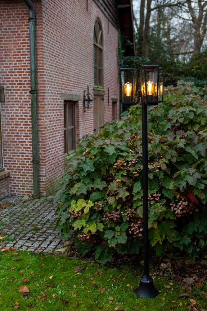 Einzigartige Gartenlampe Pine 3-Licht-Schwarz Lutec 6939412070667