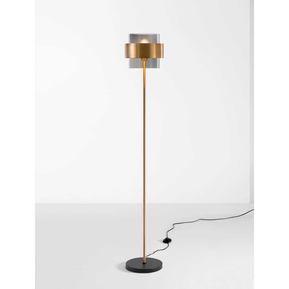 Stehlampe Sianna schwarz mit gold Lyora 5212017431059
