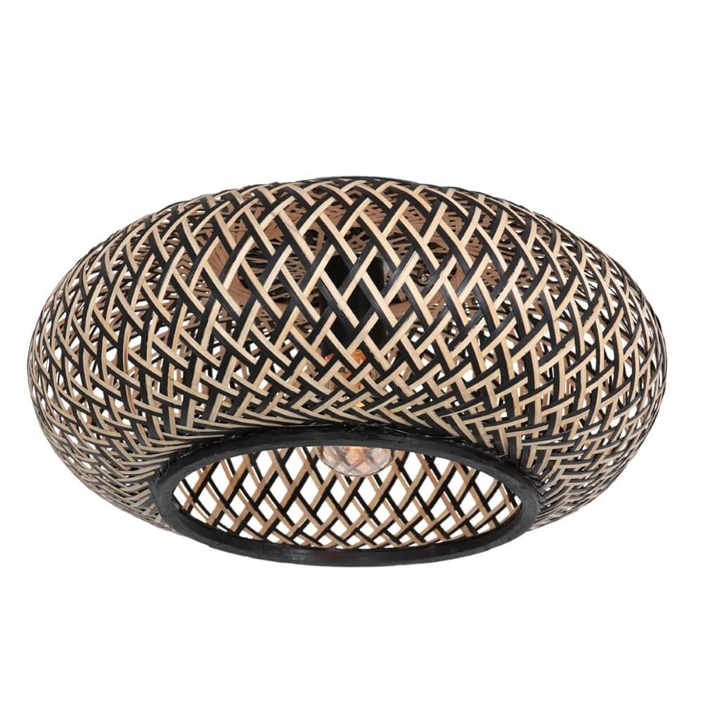 Schwarze Deckenlampe aus Bambus Maze Ø 40cm