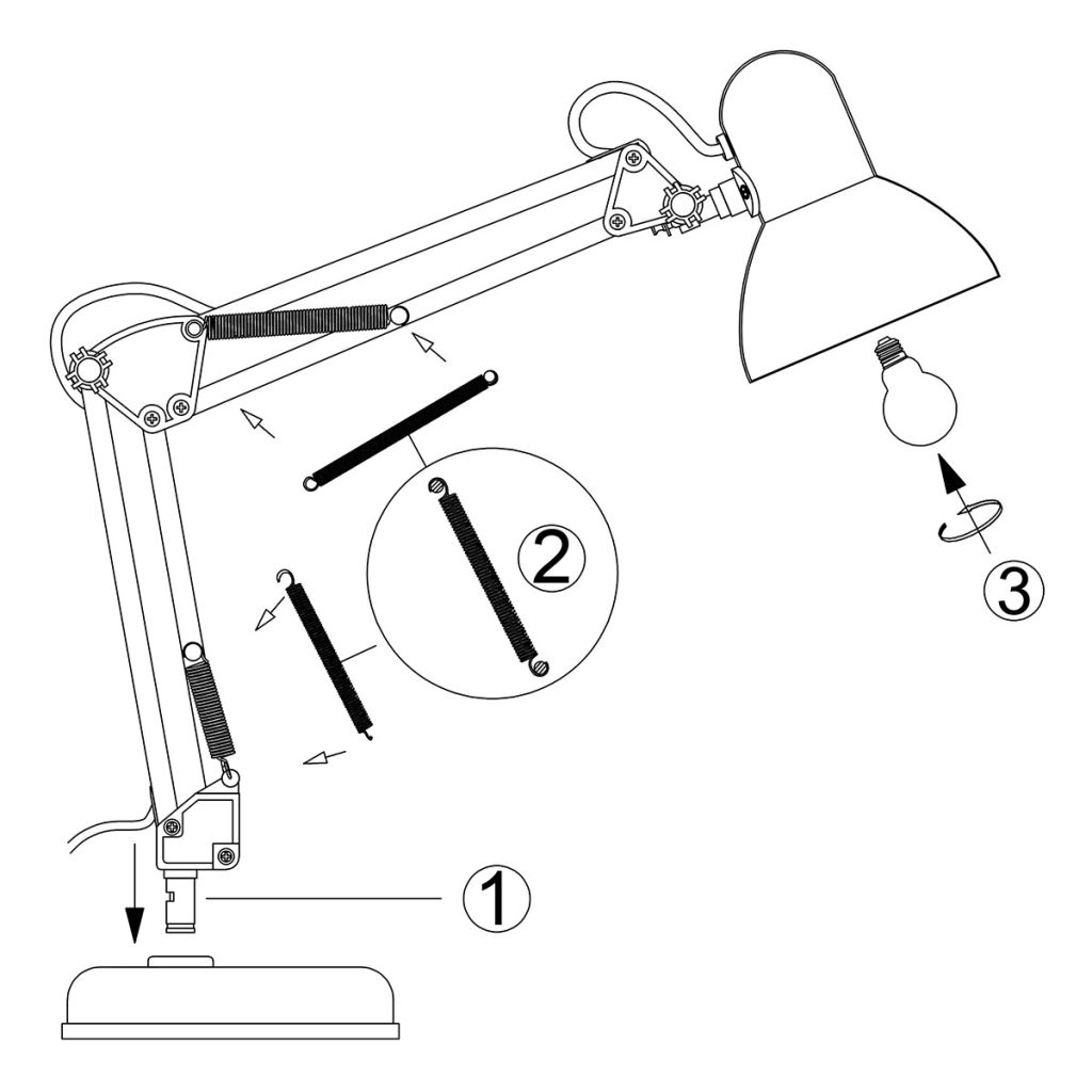 Schreibtischlampe Study Schwarz Steinhauer 8712746165388