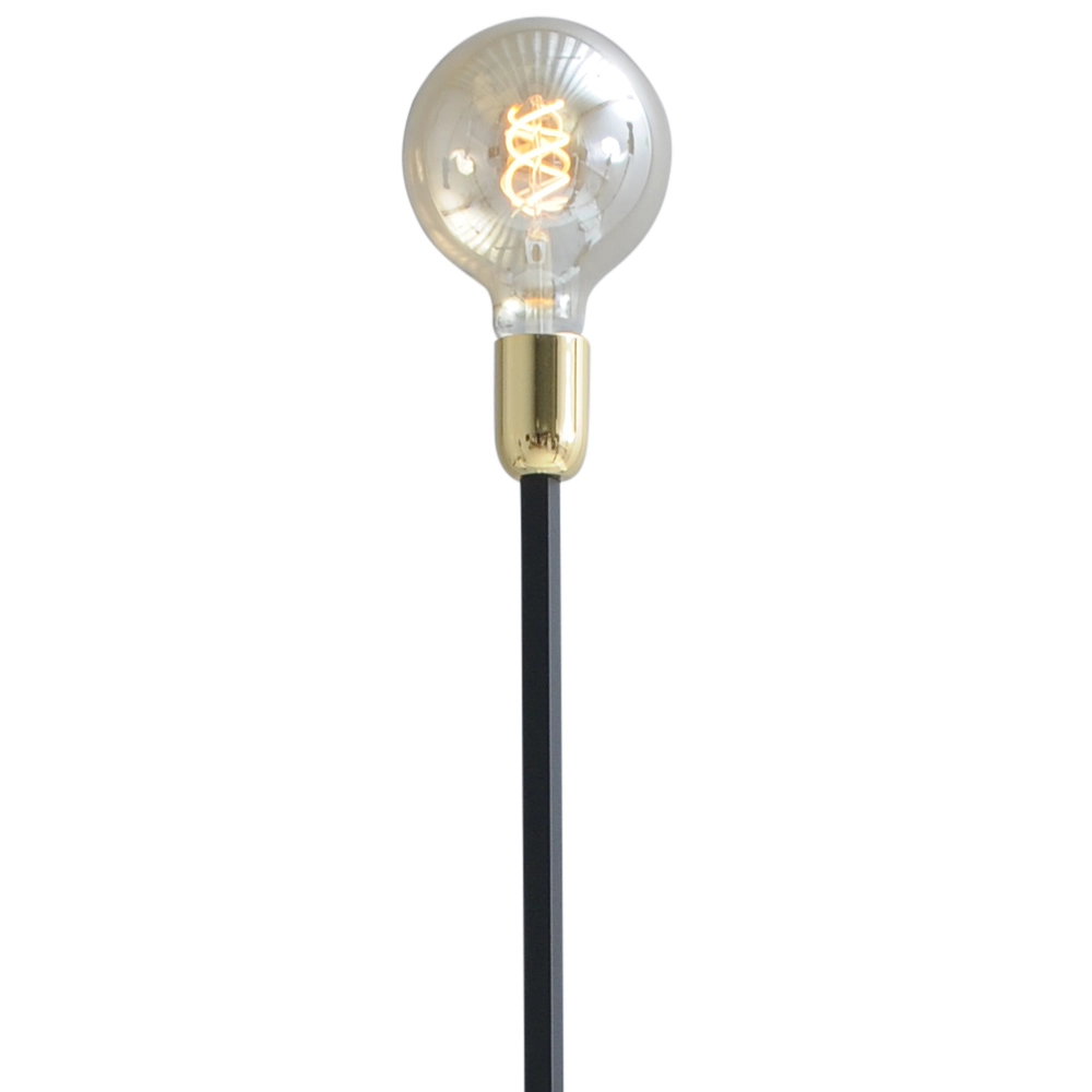 Schwarze Stehlampe Tube 155 cm mit Goldbeschlag Masterlight 8718121188676