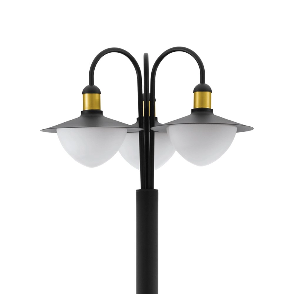 Gartenlampe Sirmione 220 cm schwarz mit gold Eglo 9002759972882