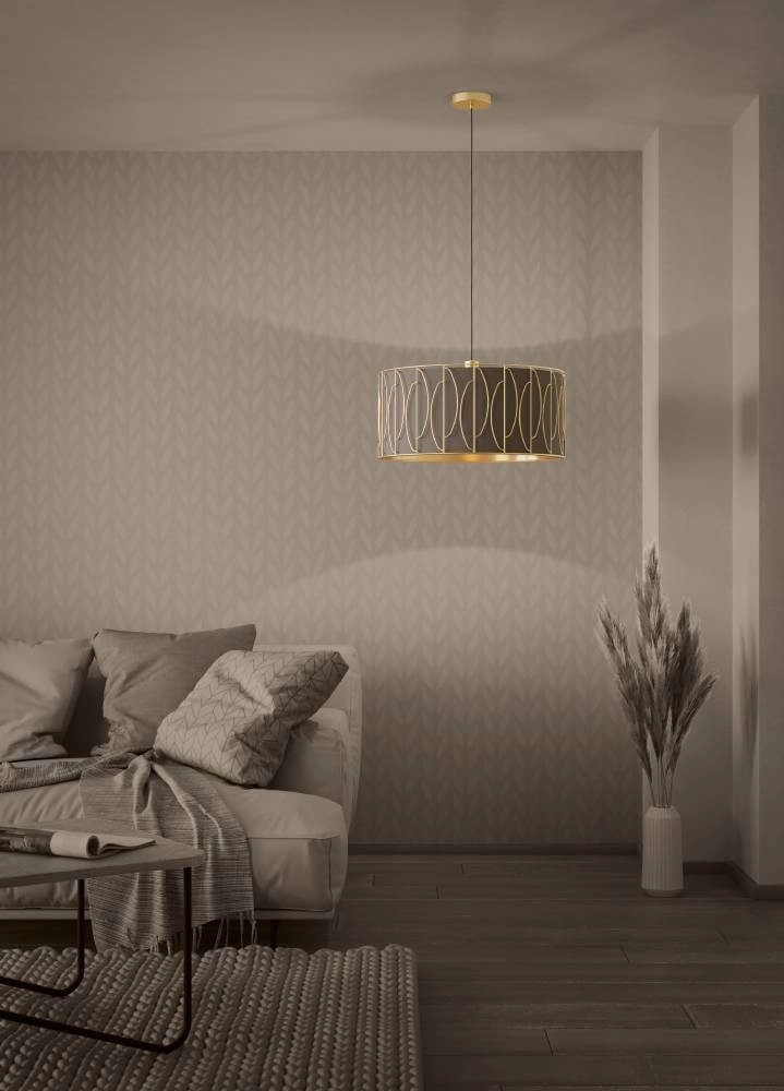 Moderne Hängelampe Corojal Cappuccino mit Gold Stars of Light 9008606243181
