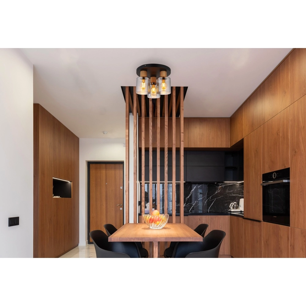 Design-Deckenlampe Aleidis 3-Licht Schwarz Globo 9007371509218