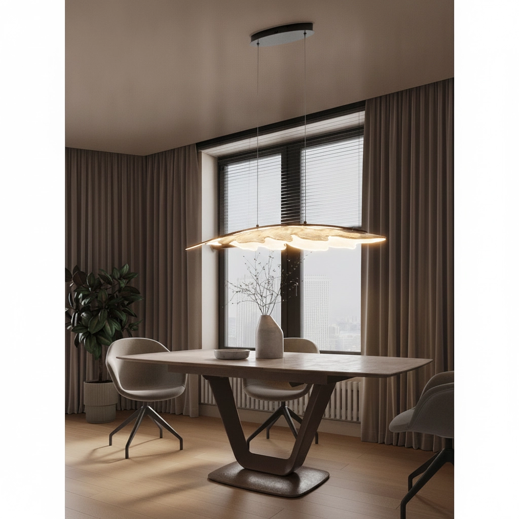 Design-Pendellampe Amado Anthrazit mit Mokka 104 cm