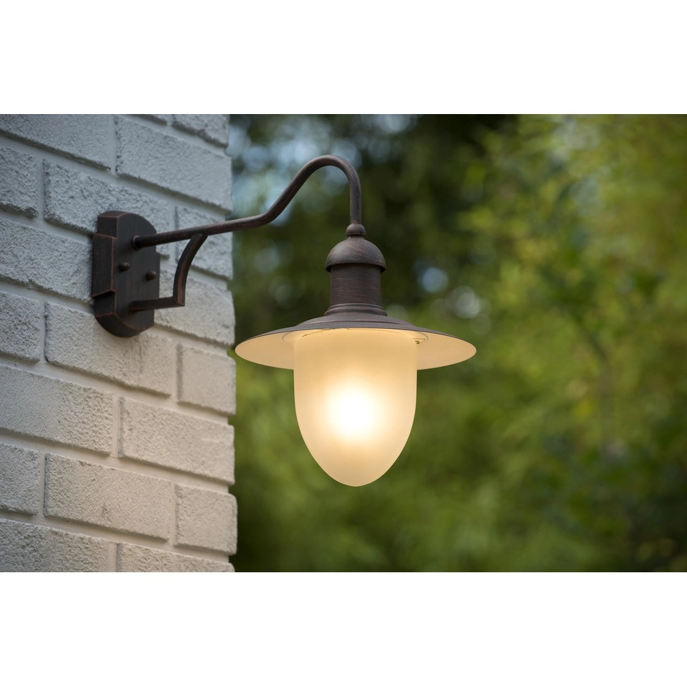 Landwandlampe Aruba rostbraun Ø 25 cm