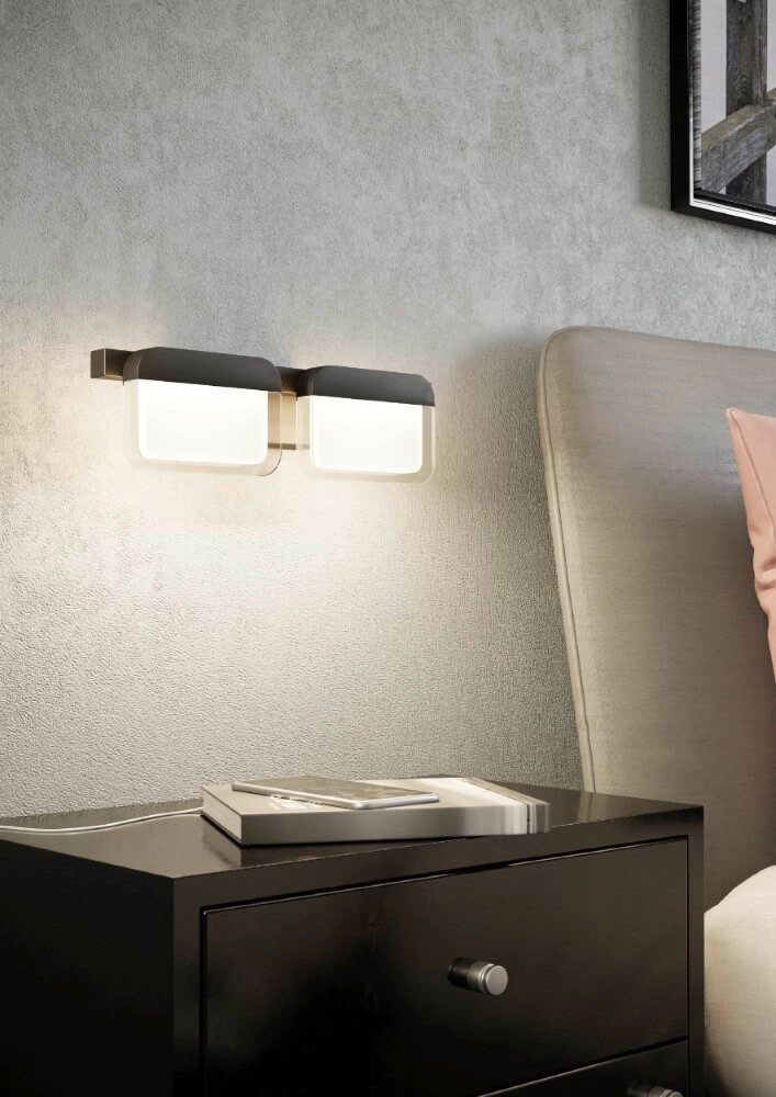 LED-Wandleuchte Ervidel Schwarz Eglo 9002759988777