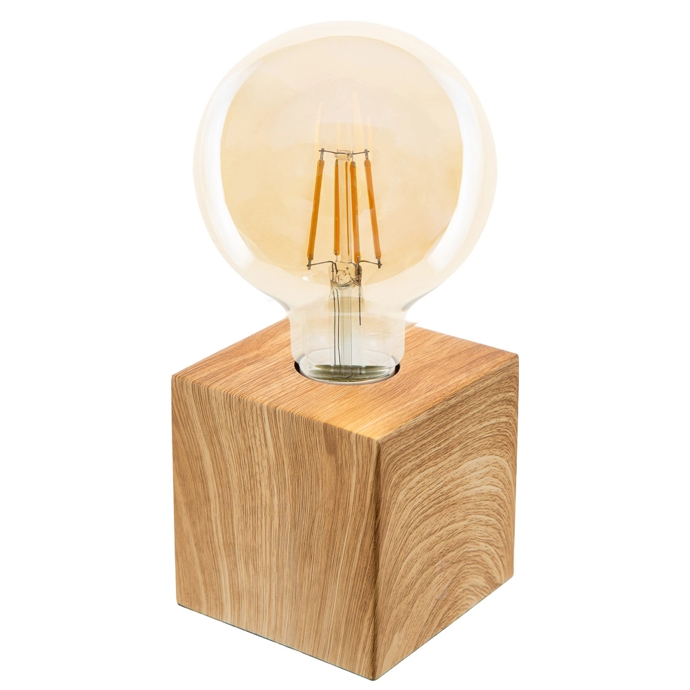 Holztischlampe Leonie Quadrat