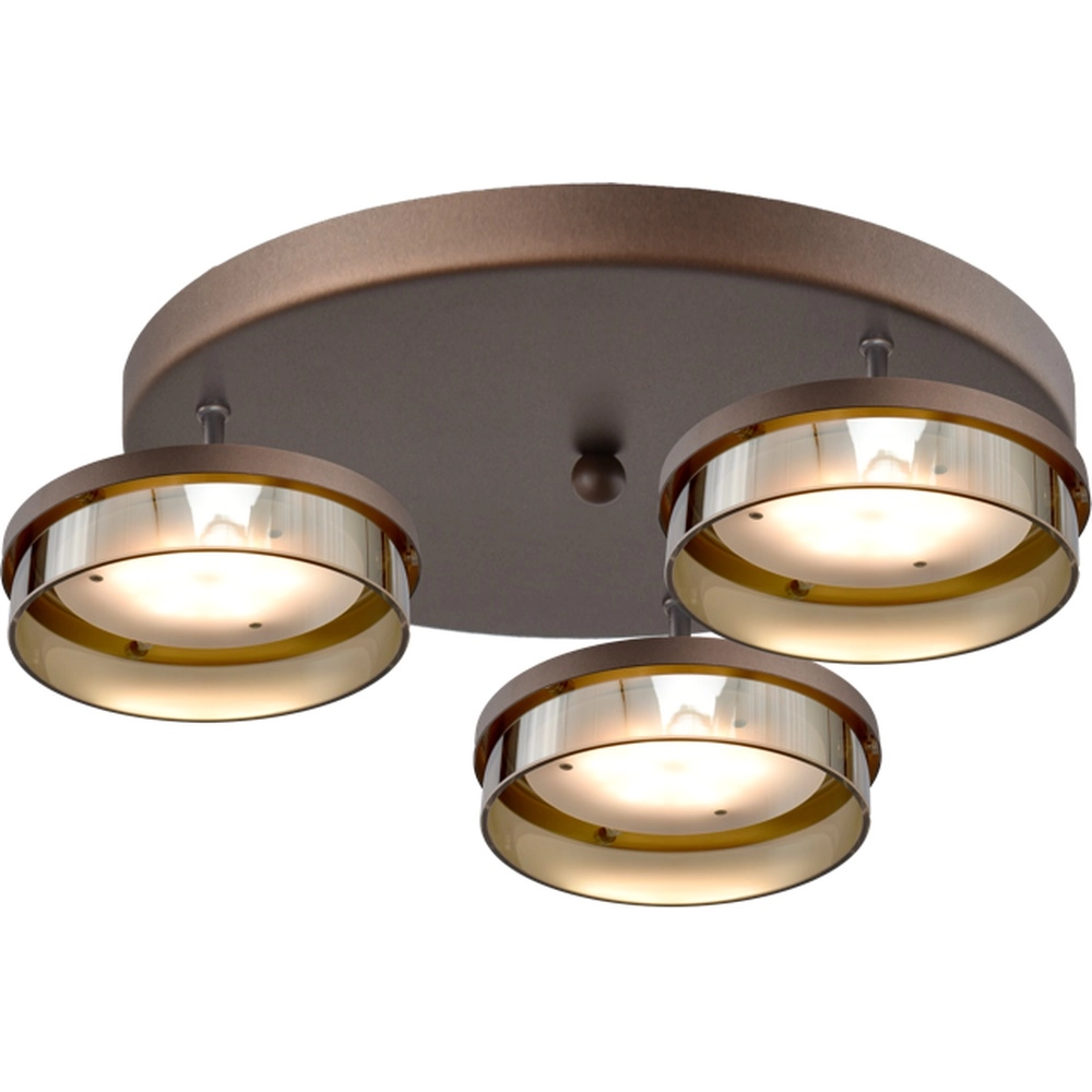 Deckenlampe Imperia 3-helles Kakaobraun