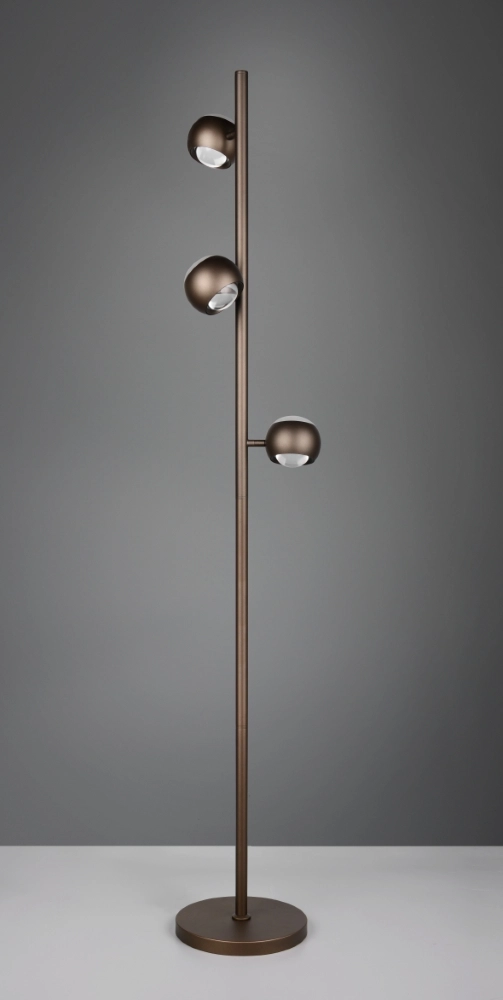 3-Licht-LED-Leselampe Orbit Platinbraun Trio 4017807686654