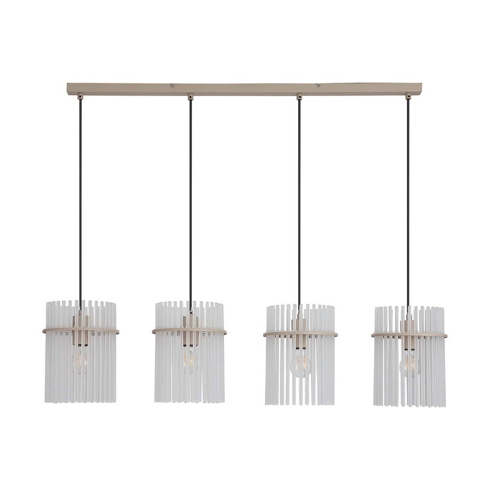 Pendellampe Swizzle 4-hell sandbraun Searchlight 5,05342E+12