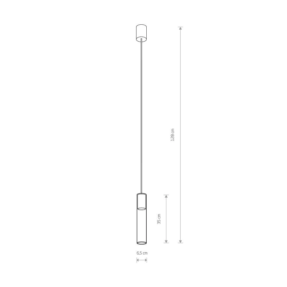 Hängelampe aus Glas Cylinder Schwarz Lyora 5903139786492