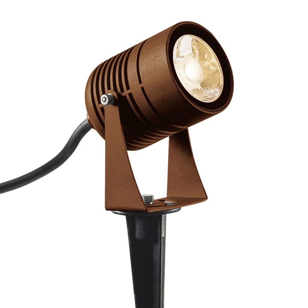 Spießstrahler Led Spike 6w - 3000K - 8cm rostbraun SLV 4024163223843