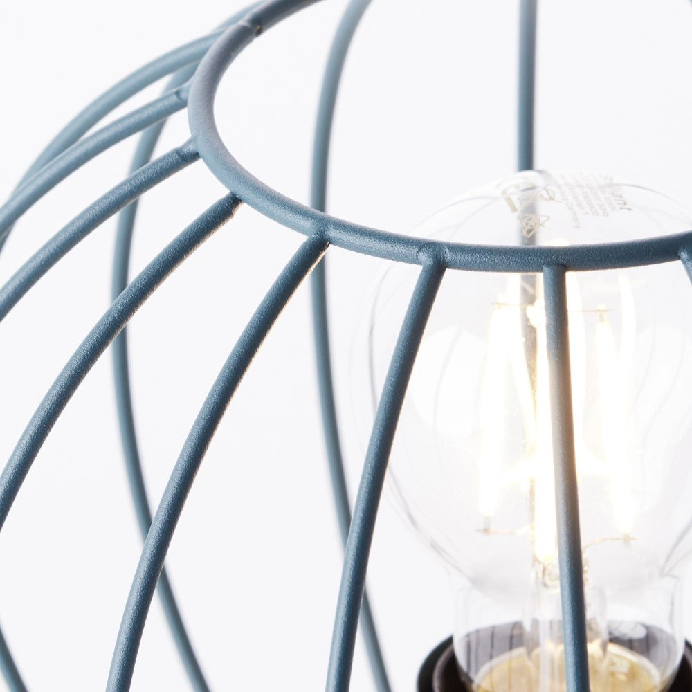 Tischlampe Sorana Türkis mit Holz Brilliant 4004353378676