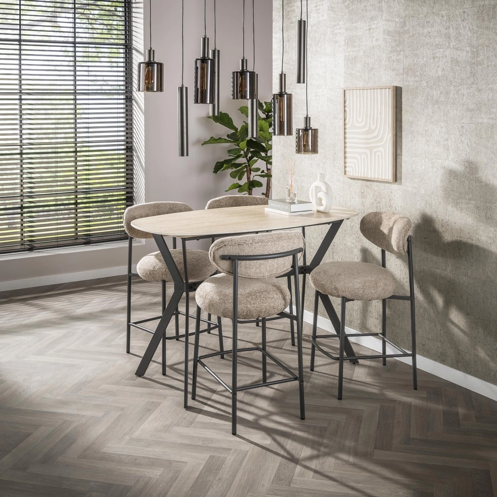 Esstisch-Pendellampe Sepiora Sienabraun – dunkles Glas – mit Anhängern Lyora 8716803513464