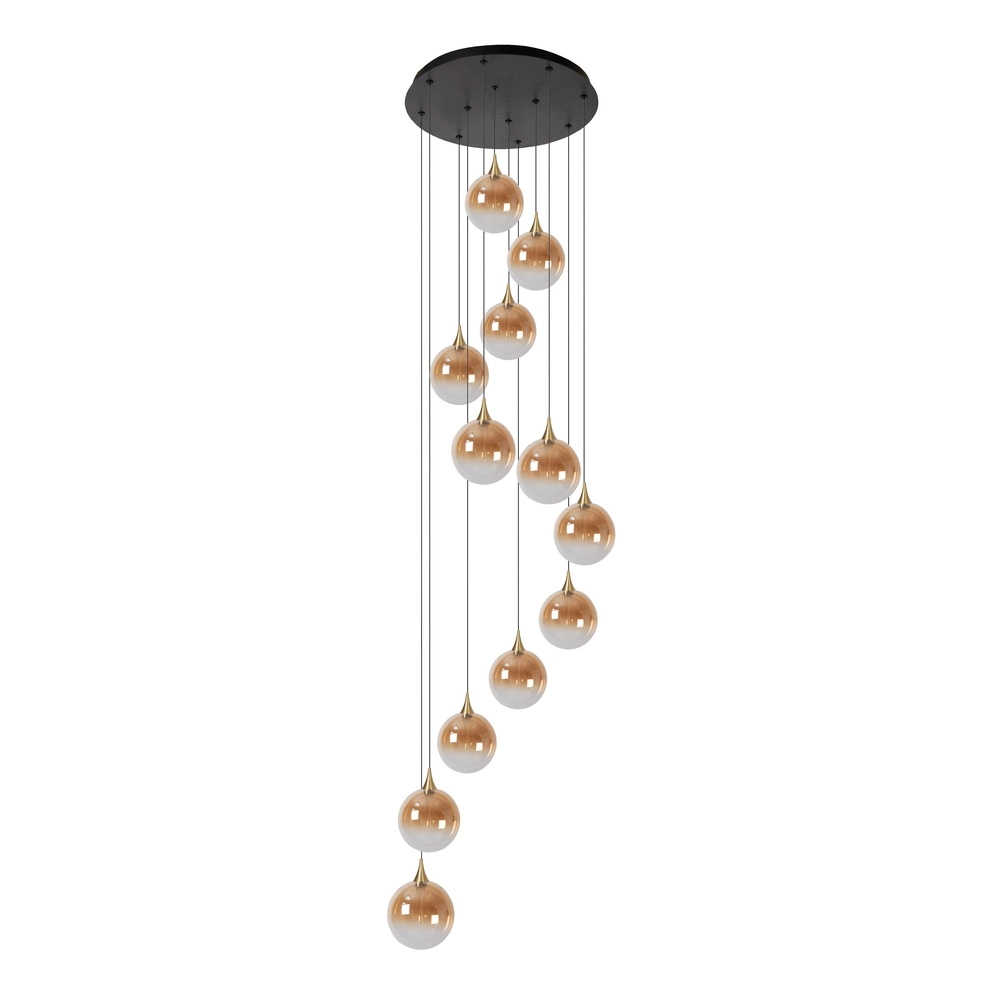 Design-LED-Pendelleuchten Gisela Fading – 12x Ø 16 cm Premium by Lucide 5411212134851