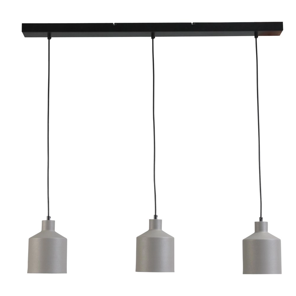 Esszimmerlampe Boris Concepto 3x14 schwarz mit grau
