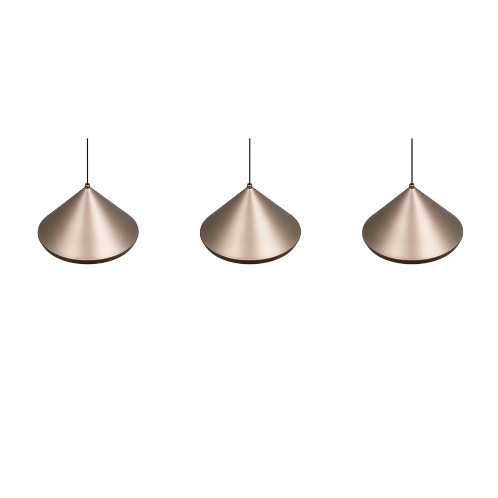 3-flammige Pendelleuchte Laguna kaffeebraun Trio 4017807671056