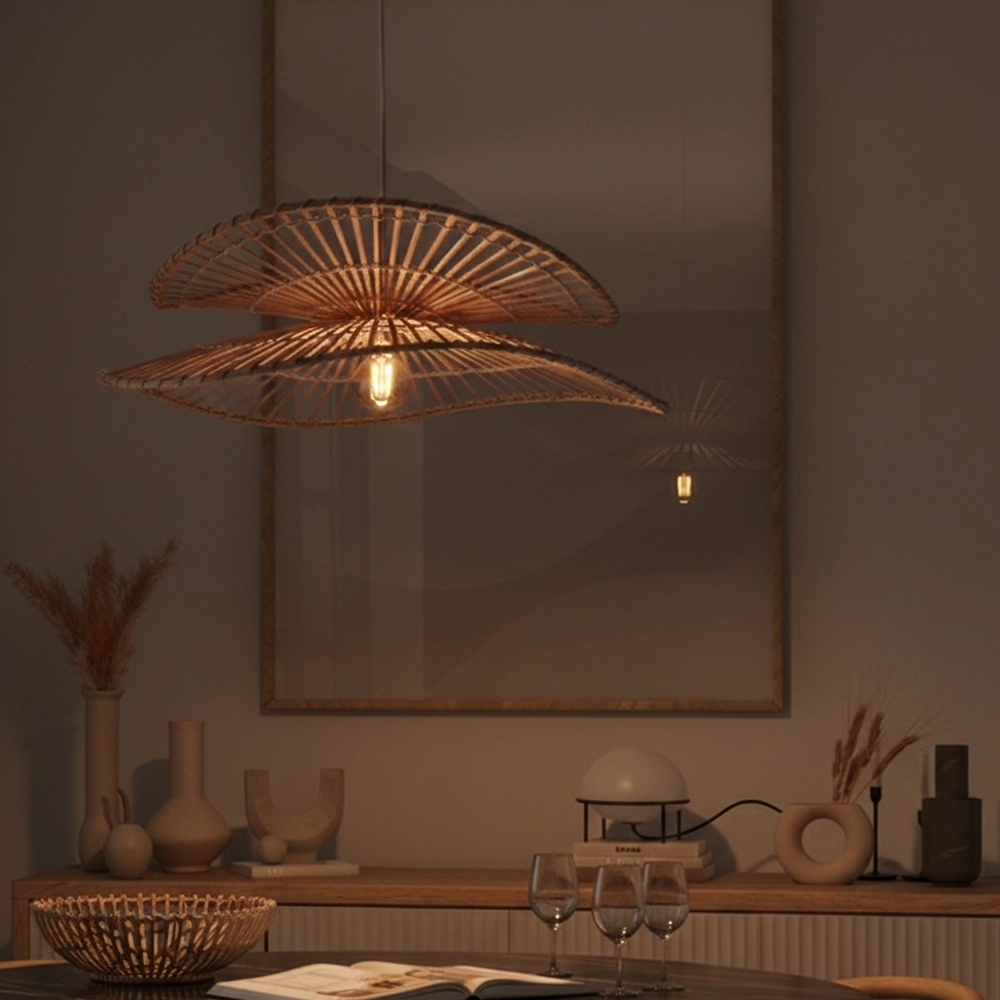 Rattan Pendelleuchte Artic Ø 60cm