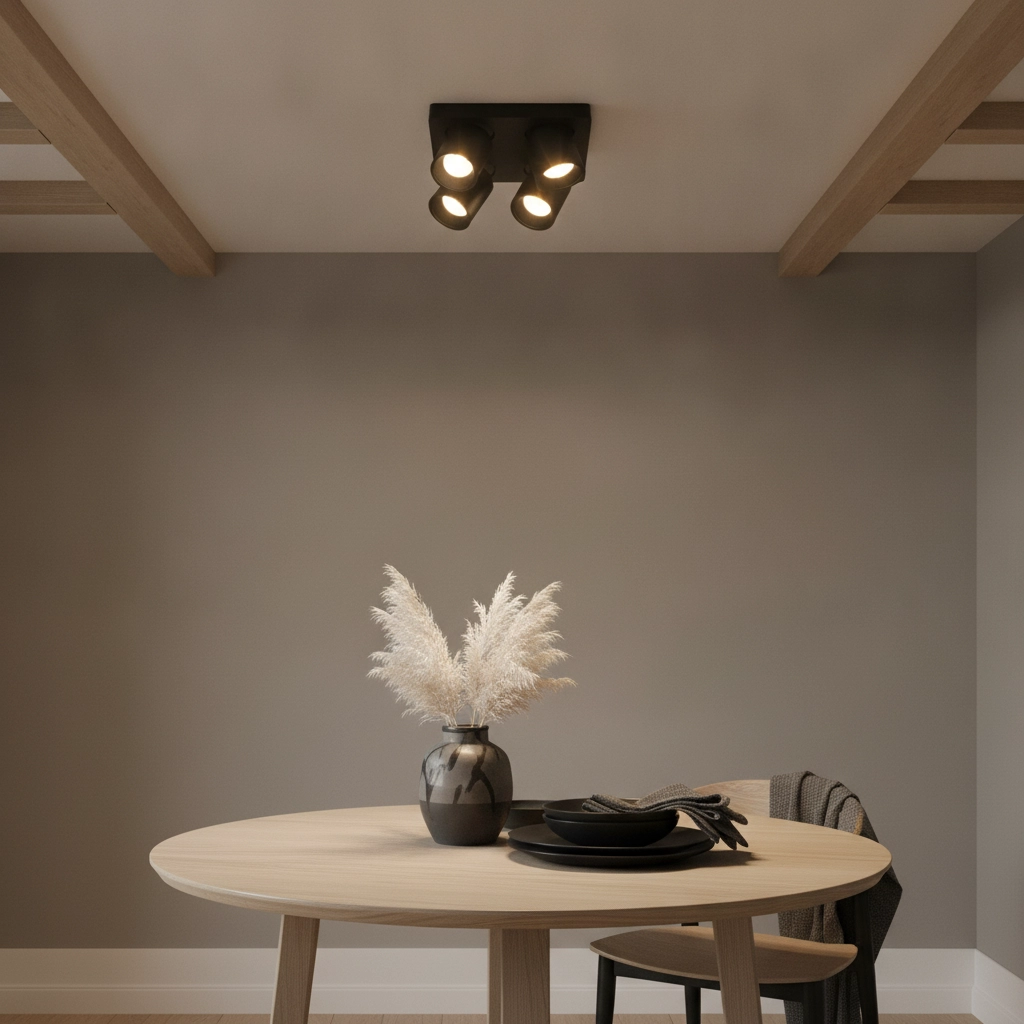 4-Lampen-Scheinwerfer Laguna Led schwarz