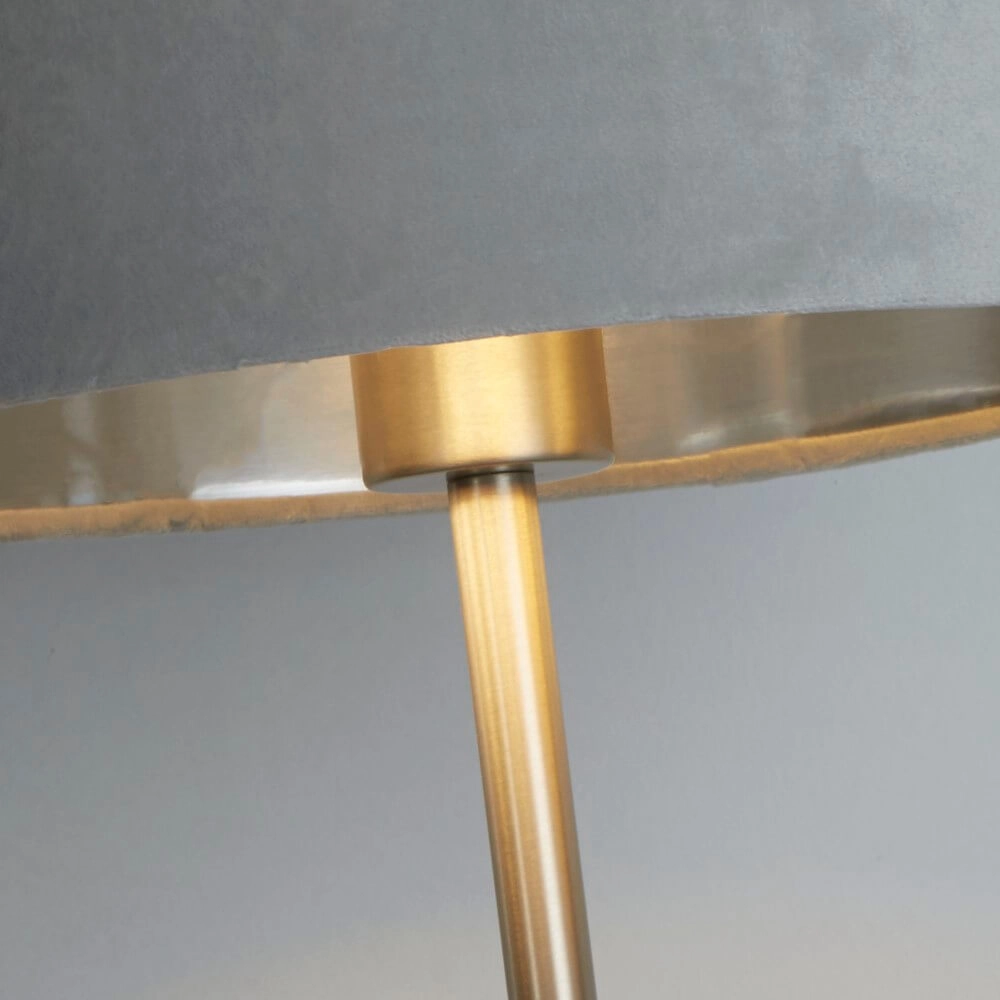 Tischlampe Finn Gold mit Grau Searchlight 5053423257211