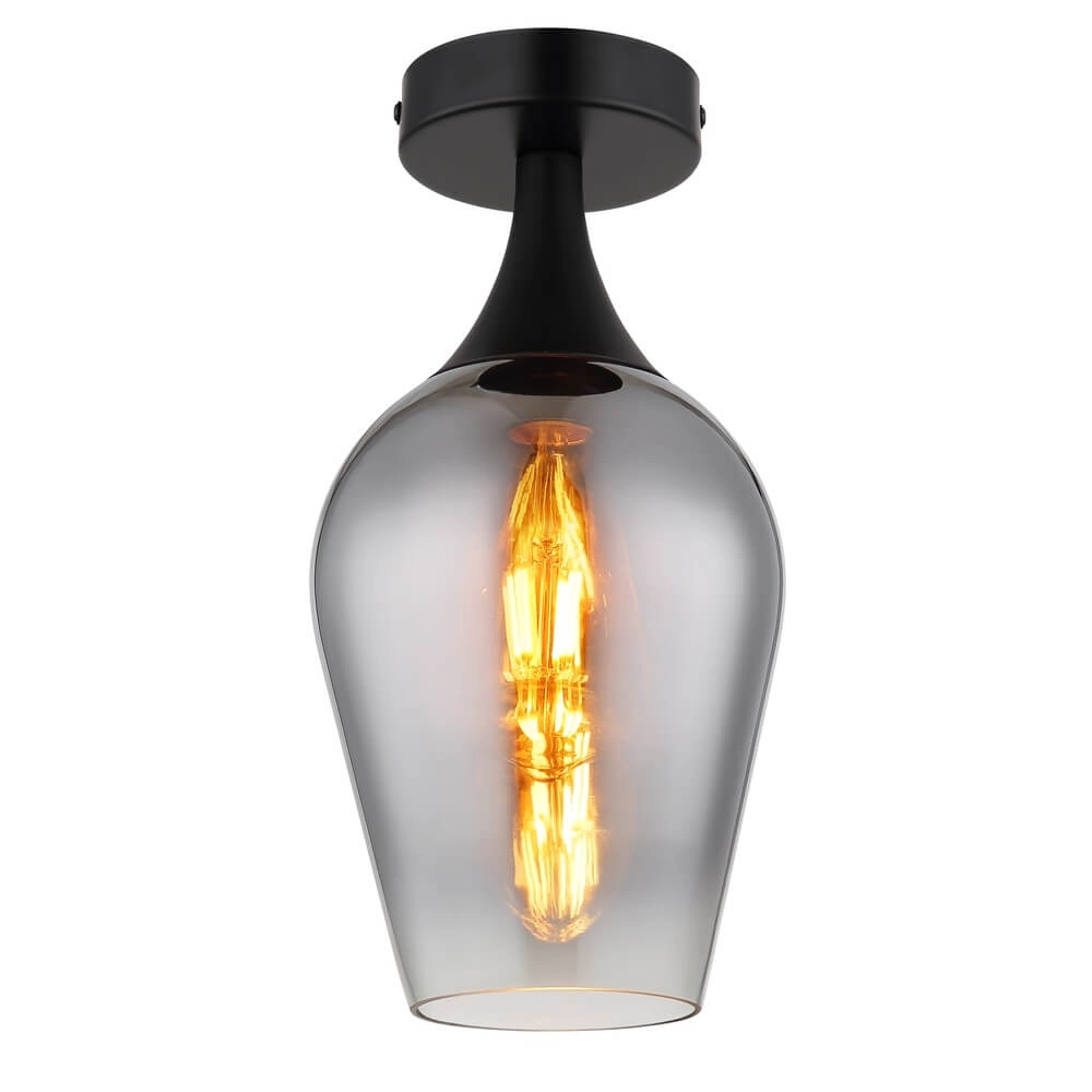 Deckenlampe Lavus Rauchglas Ø 15cm