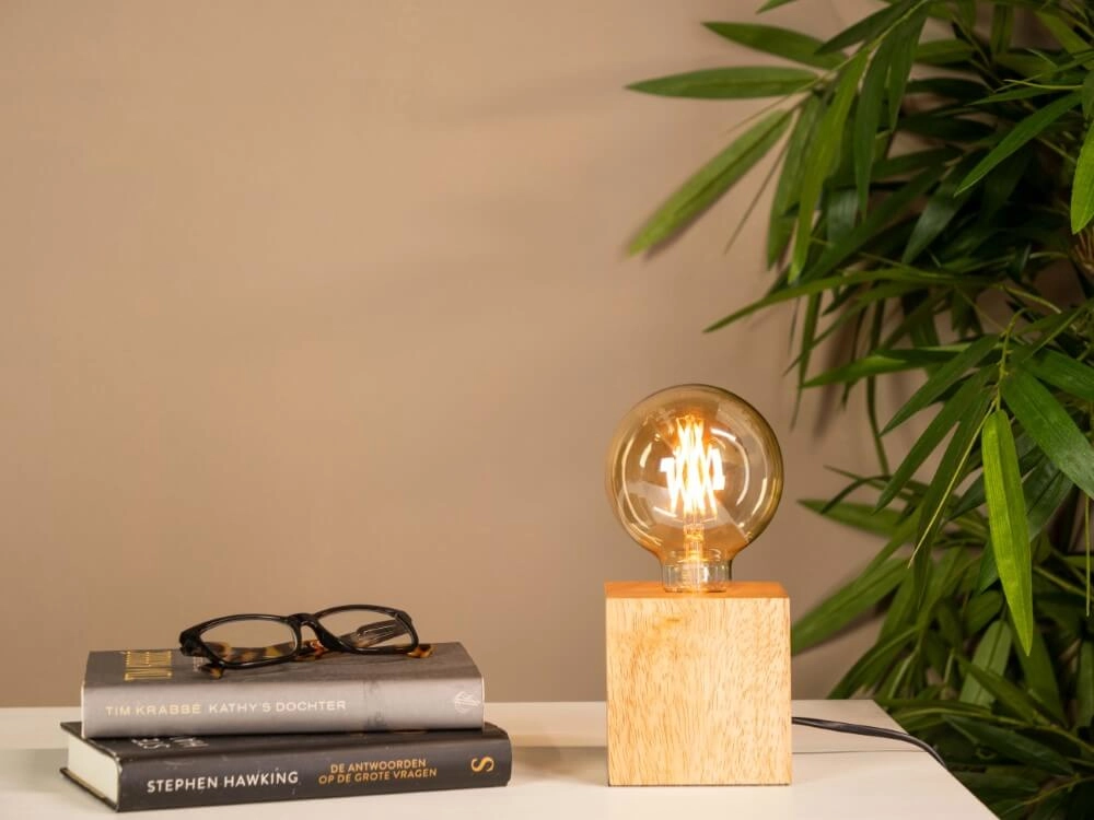 Tischlampe Prestwick 2 Helles Holz Eglo 9002759437336