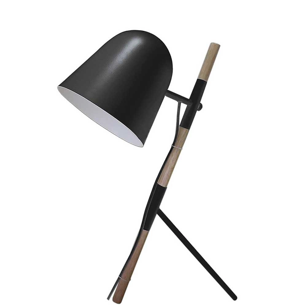Land Tischlampe Sensa Stativ schwarz mit Holz