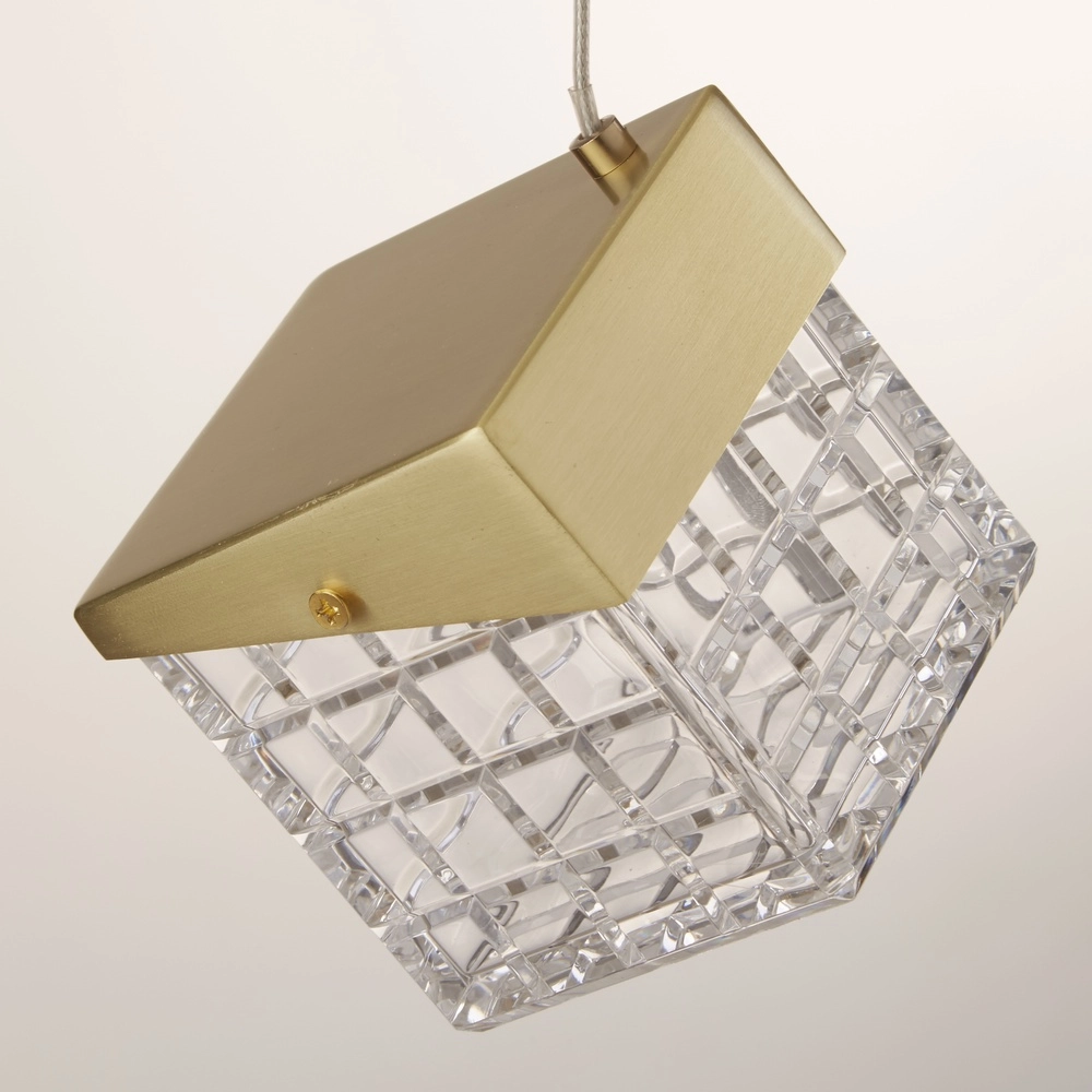 Design-Pendelleuchte Cuboid 1-helles Gold Searchlight 5053423302157