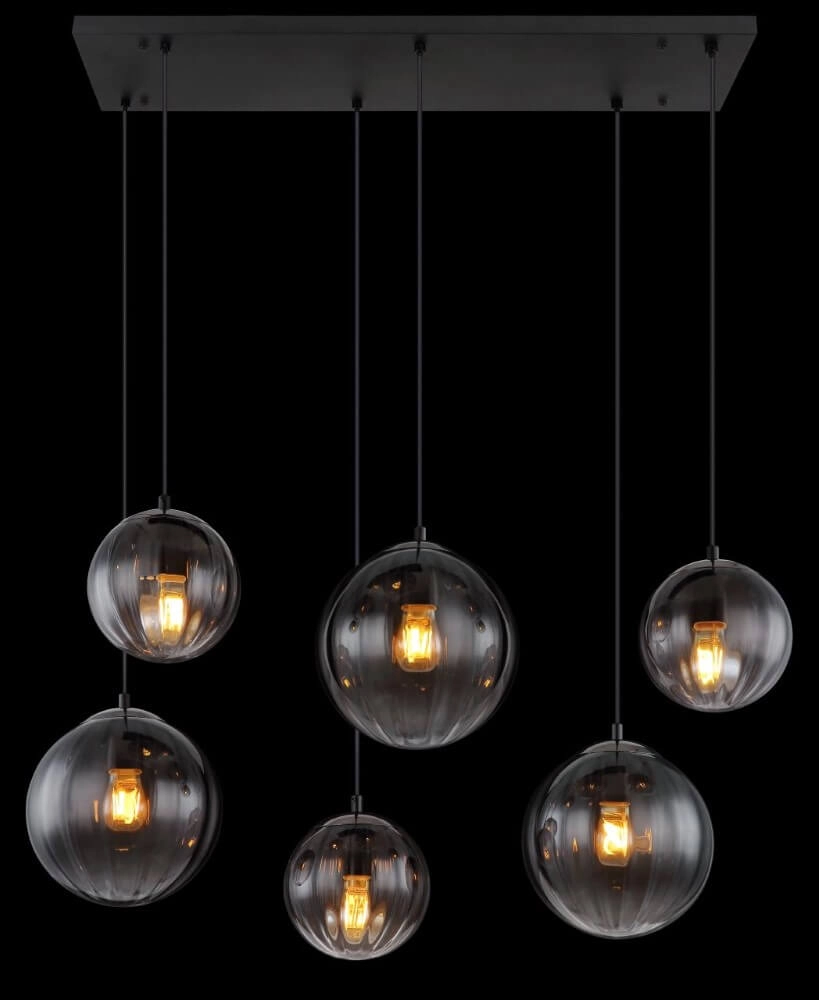 Hängelampe mit 6 Leuchten Dallerta Rauchglas Globo 9007371455560
