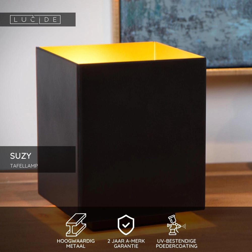Tischlampe Suzy Schwarz Lucide 5411212451354