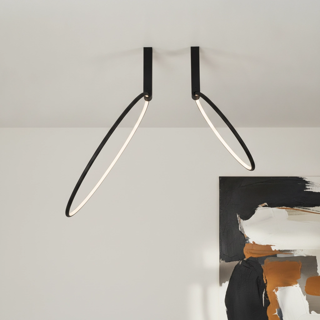 Design-Deckenleuchte Garve schwarz Ø 40cm und Ø 60cm