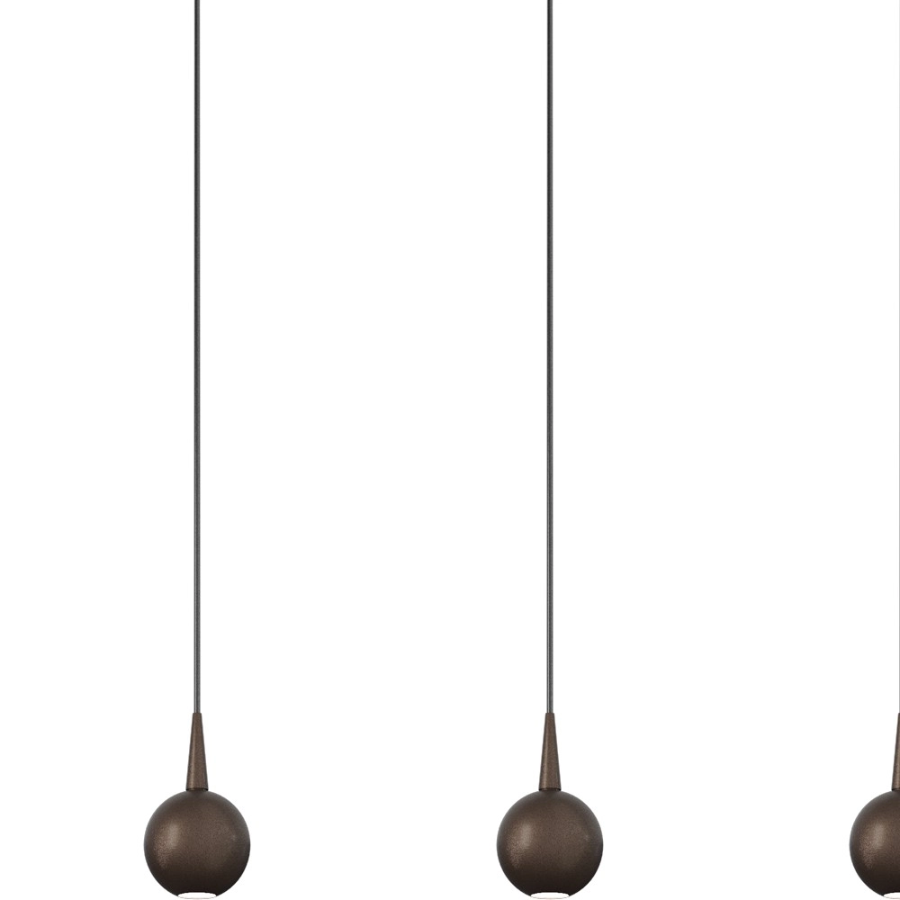 5-Licht Pendellampe Talana 100 cm Kakaobraun Ø 6 cm DTW Masterlight 8718121361055